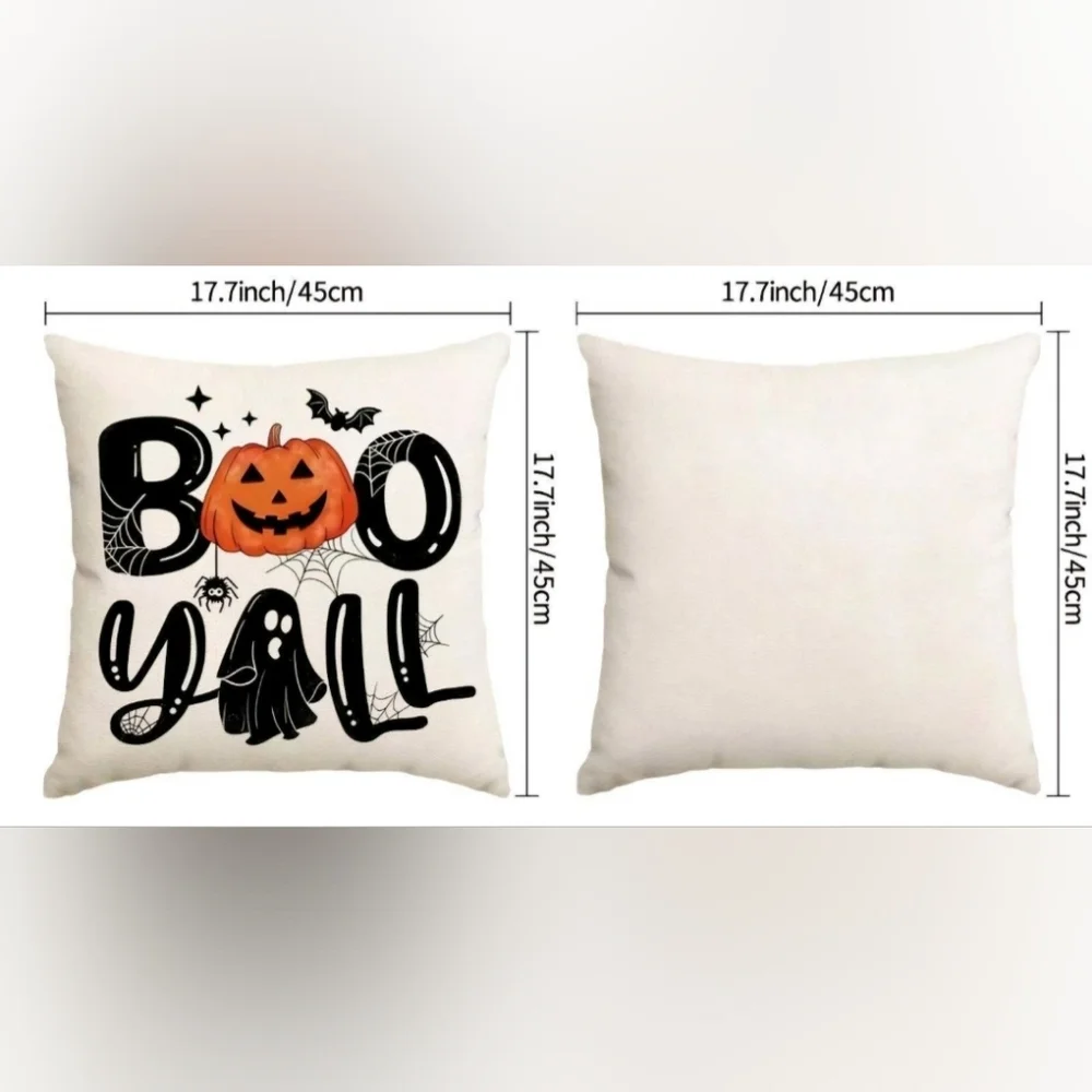 Halloween Pumpkin & Ghost Accent Pillow Set - 
